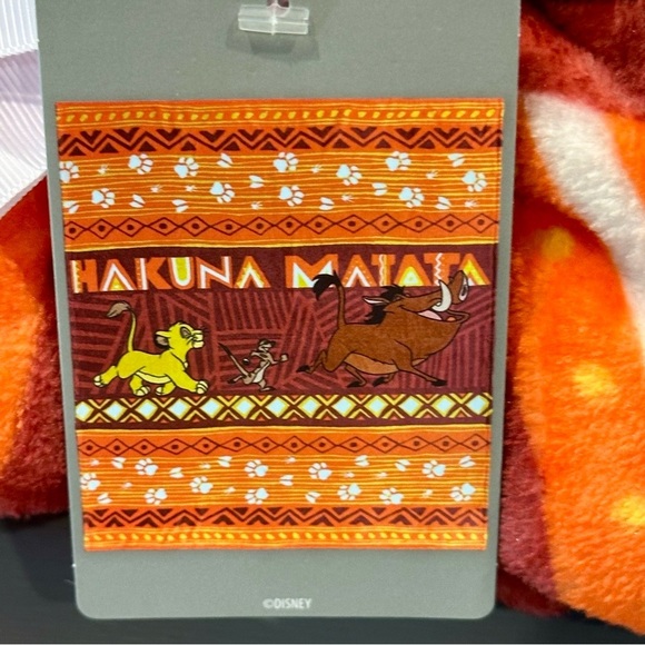 Disney Parks Lion King Hakuna Matata Throw Blanket w/ Simba Timon Pumbaa - Picture 2 of 3